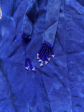 Load image into Gallery viewer, Tropical Tantrum Dress Womens Medium Blue Whimsical Rayon Boho Hawaiian Sundress