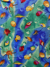 Load image into Gallery viewer, Cotton Club Scrub Top Womens 1X AOP Seashellcore Seashells Medical Shirt Plus