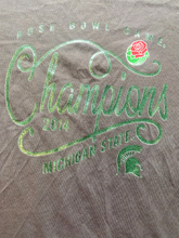 Load image into Gallery viewer, Michigan State Shirt Womens Extra Large Gray Green 2014 Rose Bowl Champions NCAA