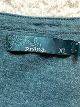 Load image into Gallery viewer, Prana Shirt Womens Extra Large Teal Ruffle Trim Nitty Blouse Casual Ladies