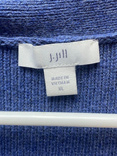 Load image into Gallery viewer, J Jill Sweater Womens Extra Large Periwinkle Oversized Nylon Cowl Neck Outerwear