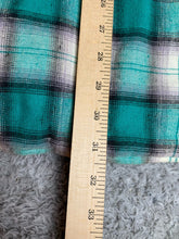 Load image into Gallery viewer, Jon Lauren Shirt Adult Medium Green White Button Up Quilted Shacket Nylon Mens