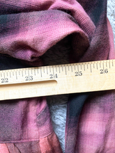 Load image into Gallery viewer, J Jill Shirt Womens 2X Button Up Long Sleeve Ombre Plaid Tunic Blouse Rayon Lady