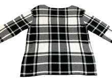 Load image into Gallery viewer, J Jill Sweater Womens Medium Black White Knit Oversized Boxy Outerwear Ladies