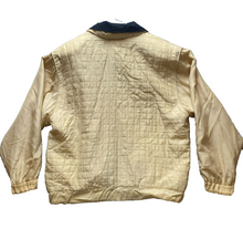 Load image into Gallery viewer, VTG Lady Lavon Jacket Womens Small Cornsilk Nylon Zip Up Shoulder Pads Oversized