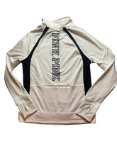 Load image into Gallery viewer, Victorias Secret PINK Jacket Women Medium Black White Ultimate Thumbhole 1/2 Zip