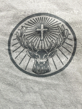 Load image into Gallery viewer, VTG JAGERMEISTER Shirt Adult Large Gray Single Stitch Liquor Alcohol Promo Mens