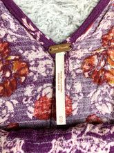 Load image into Gallery viewer, Free People Shirt Womens Extra Small Purple AOP Flower Smooth Talker Tunic Boho