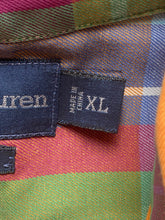 Load image into Gallery viewer, Ralph Lauren Shirt Adult Extra Large Classic Fit Plaid Button Up Pony Rainbow