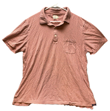 Load image into Gallery viewer, Faherty Shirt Adult Extra Large Salmon Blue Stripes Preppy Casual Golf Polo Mens