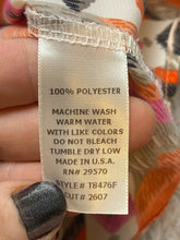 Load image into Gallery viewer, Buttons Shirt Womens Small Pink Orange Hippie Peasant Geometric Festive Boho USA