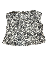 Load image into Gallery viewer, Armani Exchange Shirt Womens Small Black White Oversize Leopard AOP Rayon Blouse