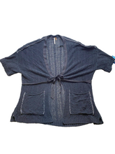 Load image into Gallery viewer, Free People Sweater Womens Medium Black Oversized Boxy Belted Cardigan Nylon
