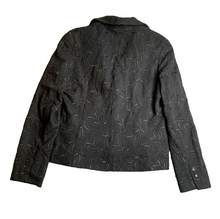 Load image into Gallery viewer, Kate Hill Jacket Womens PM Black Embroidery Rayon Spandex Career Blazer Petite