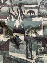 Load image into Gallery viewer, Columbia Shirt Adult 1X Green Button Up Wildlife Allover Print Camp Outdoor Mens