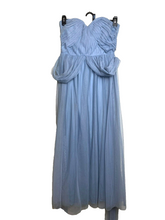 Load image into Gallery viewer, Birdy Grey Dress Womens Medium Blue Bridal Bridesmaid Formal Gown Empire Maxi