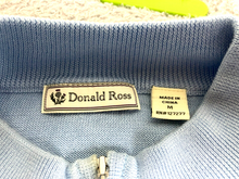 Load image into Gallery viewer, Donald Ross Sweater Adult Medium Blue 1/4 Zip Mock Neck Wool Blend Golf Mens