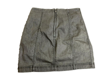Load image into Gallery viewer, Free People Skirt Womens 2 (25x15) Black A-Line Back Zip Stretch Mini Denim Lady