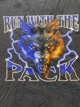 Load image into Gallery viewer, Firefighter Dept Shirt Adult 2XL XXL Black Lightning Wolf Run With The Pack Mens
