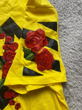 Load image into Gallery viewer, Hudson Outerwear Shirt Womens 3X Yellow Embroidery Rose Hip Hop Streetwear Plus
