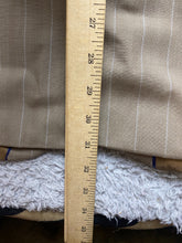 Load image into Gallery viewer, Alexandre Savile Row Long Coat Adult Euro Size 52 Tan Blazer Suit Striped Mens