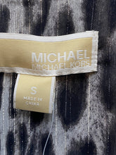 Load image into Gallery viewer, Michael Kors Shirt Womens Small Black Leopard Print Animal Shirt Beaded Lady NWT