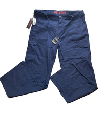 Load image into Gallery viewer, Linea Uomo Pants Adult 44x34 Navy Straight Leg Baggy Cargo Hip Hop Mens NWT