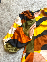 Load image into Gallery viewer, Karl Lagerfeld Shirt Womens 2X Multicolor Geometric Button Up Blouse Paris Plus