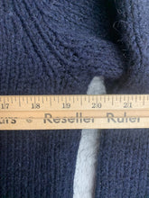 Load image into Gallery viewer, Caslon Sweater Womens Large Navy Wool Alpaca Blend Cowl Neck Outerwear Ladies