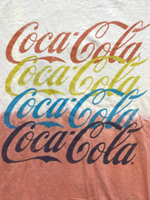 Load image into Gallery viewer, Coca Cola Shirt Adult Large White Peach Script Logo Streetwear Tie Dye Mens