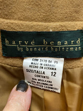 Load image into Gallery viewer, Harve Benard Jacket Womens 12 Tan Wool Nylon Cashmere Single Breasted Blazer