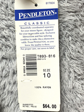 Load image into Gallery viewer, Pendleton Shirt Womens 10 Extra Large Sage Green Button Up Classic Rayon NWT