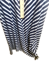 Load image into Gallery viewer, Caslon Dress Womens Large Navy Gray Sundress Lagenlook Maxi Rayon Spandex