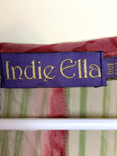 Load image into Gallery viewer, Indie Ella Shirt Womens One Size Stripes Kimono Open Front Boho Robe Silk Ladies