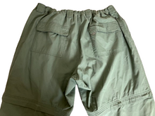 Load image into Gallery viewer, Orvis Pants Adult Large Green Convertible Outdoor Hiking Cargo Flap Pockets Mens