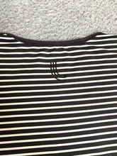 Load image into Gallery viewer, Lole Shirt Womens Small Black Striped UPF 50 Wicking 4 Way Stretch Activewear