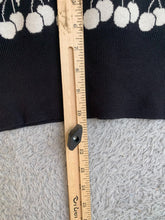 Load image into Gallery viewer, Anthropologie Maeve Sweater Womens Small Black White Trixie Cropped Tie Cut Out