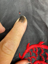 Load image into Gallery viewer, Vintage Plum Blossom Kimono Adult Medium Black Chinese Dragon 47" Long Robe Mens