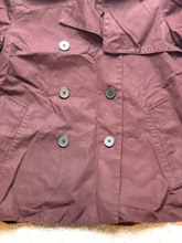 Load image into Gallery viewer, Everlane Jacket Womens Small Burgundy Double Breasted Trench Coat Oversized