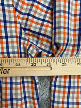 Load image into Gallery viewer, Orvis Shirt Adult Large Orange White Blue Checkered Button Up Active Fit Mens