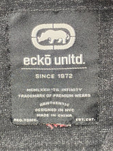 Load image into Gallery viewer, Ecko Unltd Shirt Adult Extra Large Heather Black Hoodie Rhino Brand Snaps Mens