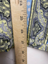 Load image into Gallery viewer, VTG CEO Shirt Womens 38 Light Blue Button Up Polkadots Paisley Hippie Boho 70s