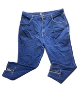 Load image into Gallery viewer, CPI Projections Jeans Womens 40x25 Blue Denim Ankle Slit Capri Tapered Ladies