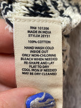 Load image into Gallery viewer, Soft Surroundings Sweater Womens Medium Beige Black Tunic Lagenlook Open Knit