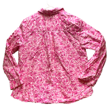 Load image into Gallery viewer, Charter Club Shirt Womens Large Pink Boho Button Up Linen Peasant Oversized Lady