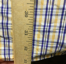Load image into Gallery viewer, Ralph Lauren Shirt Adult Large Navy Yellow Plaid Creek Button Up Pocket Mens