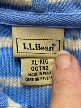 Load image into Gallery viewer, Vintage LL Bean Sweater Womens Extra Large Stripes Full Zip Hooded Outerwear