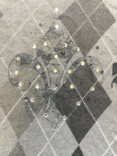 Load image into Gallery viewer, VTG Bulzeye Shirt Womens Large Streetwear Rhinestones Skull Grunge Gothic Y2K