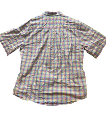 Load image into Gallery viewer, Alan Flusser Shirt Adult 2XL Rainbow Plaid Button Up Embroidered Logo Casual Men