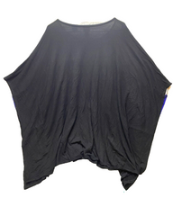 Load image into Gallery viewer, Zenergy Chicos Sweater Womens 3 (XL) Black White Colorblock Poncho Rayon Spandex